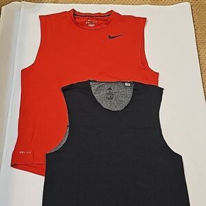 Men's nike and adidas muscle shirt bundle s/m